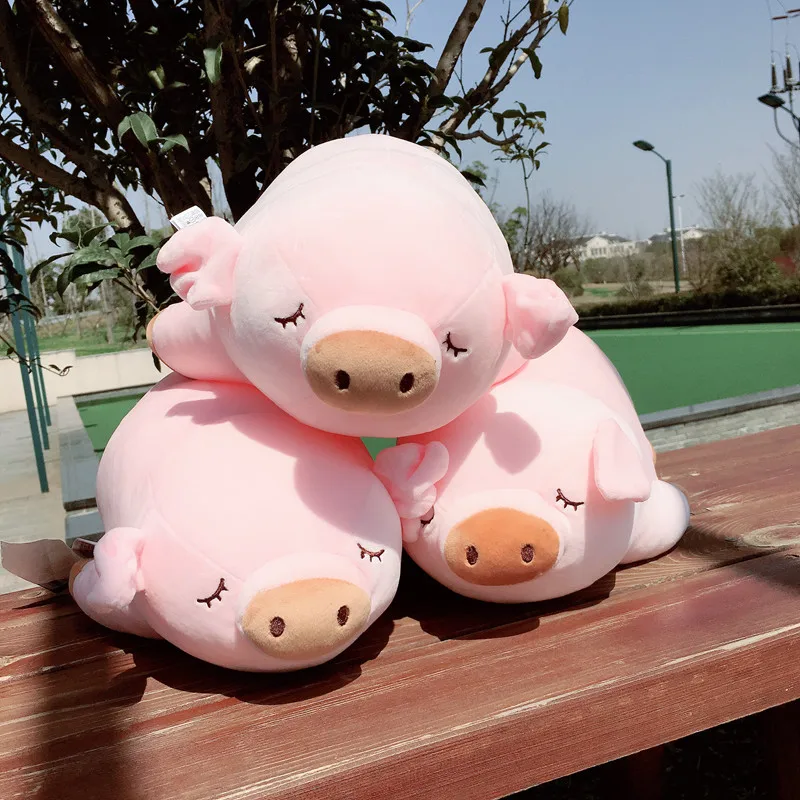 1 шт. 45 см креативный мягкий розовый поросенок чучело милые животные плюшевые игрушки для детей счастливый поросенок для детей, кукла для девочек, подарок на день рождения