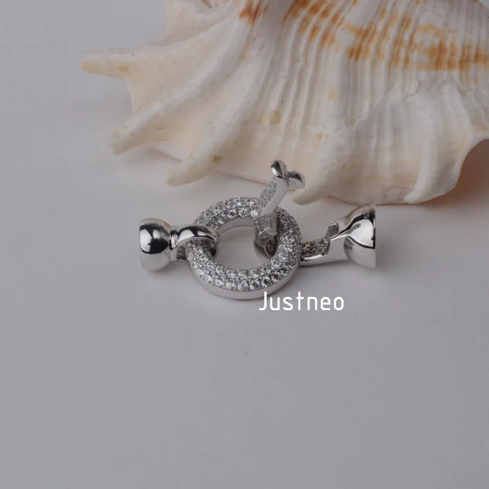 Sterling Silver Necklace Clasp Hinged Buckle (2)