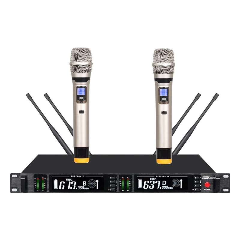 Bolymic Professional wireless microphones Dual Channel long range