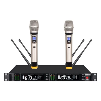 

Bolymic Professional wireless microphones Dual Channel long range Cordless Microphone