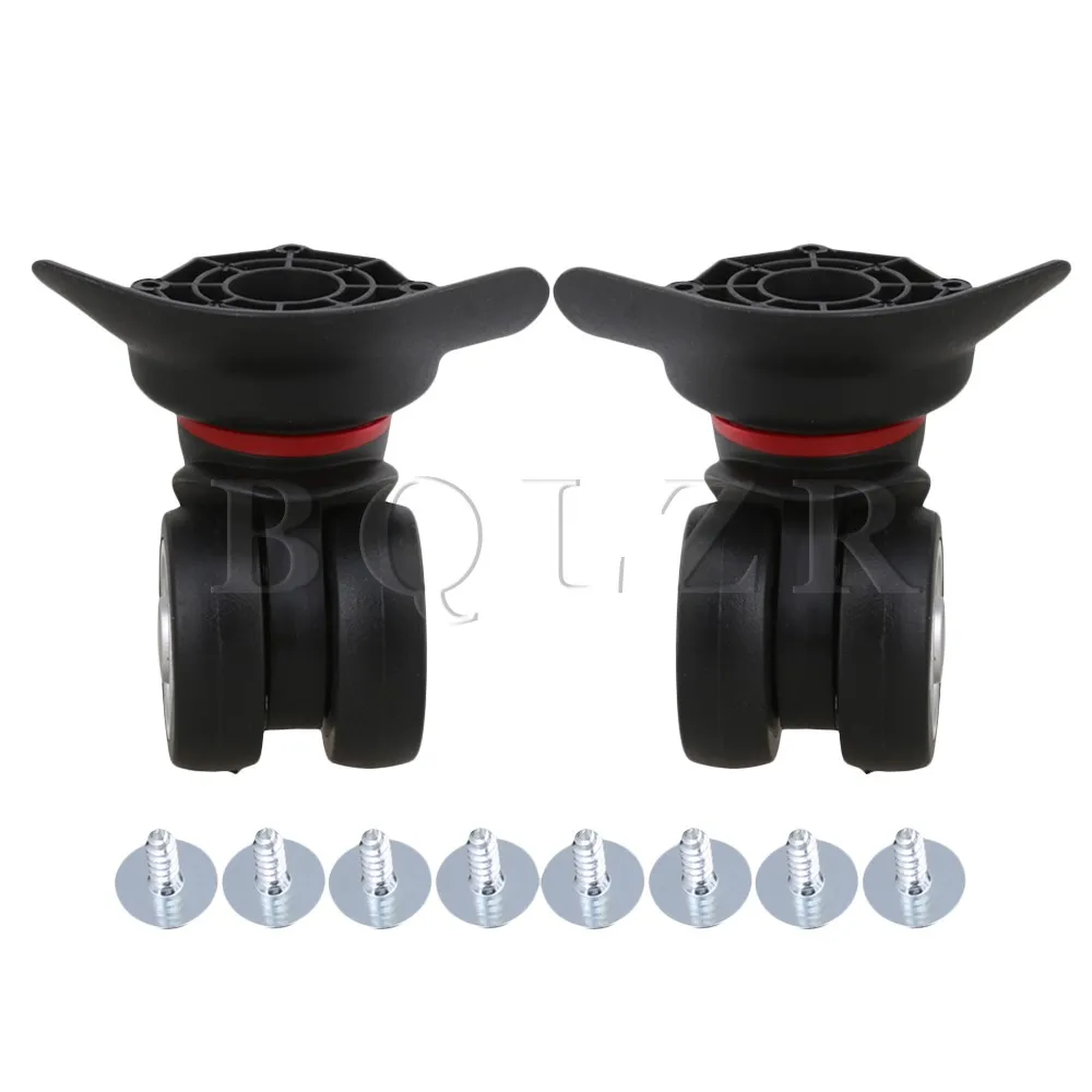 

2 x BQLZR Black 10.8x9.9x4.7cm Left & Right Luggage Suitcase Wheels DIY