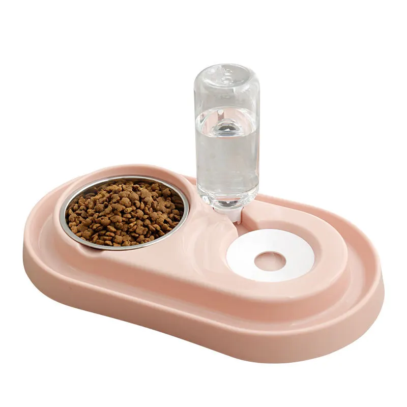 

Pet Dog bowl Feeders Automatic Drinking Water Device puppy Cat With bottle Double bowl Food dish Pet Supplies product