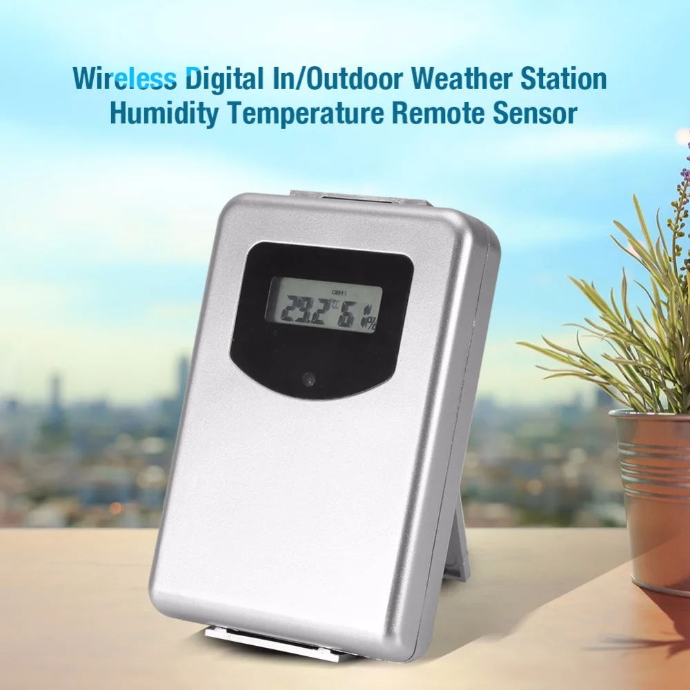 

Wireless Sensor LCD Weather Station Digital Indoor Outdoor Thermometer Hygrometer Temperature Humidity Meter Remote Sensor