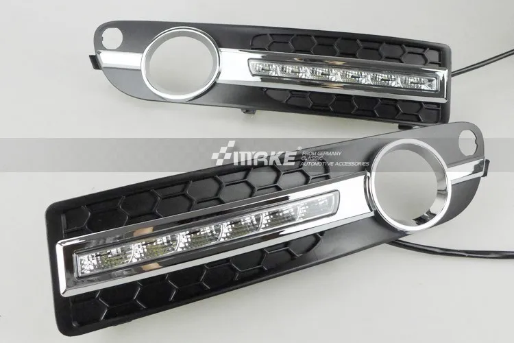 

for Volvo S80L S80 LED DRL daytime running light lamp with dimmer function with hole for (PDC) Park Distance Control