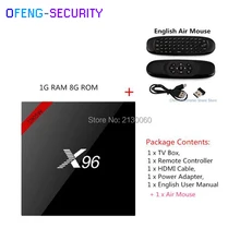 X96W 1+8g with air mouse Smart TV BOX Android 7.1 Amlogic S905W Quad Core 4K HD WiFi 2.4GHz iptv