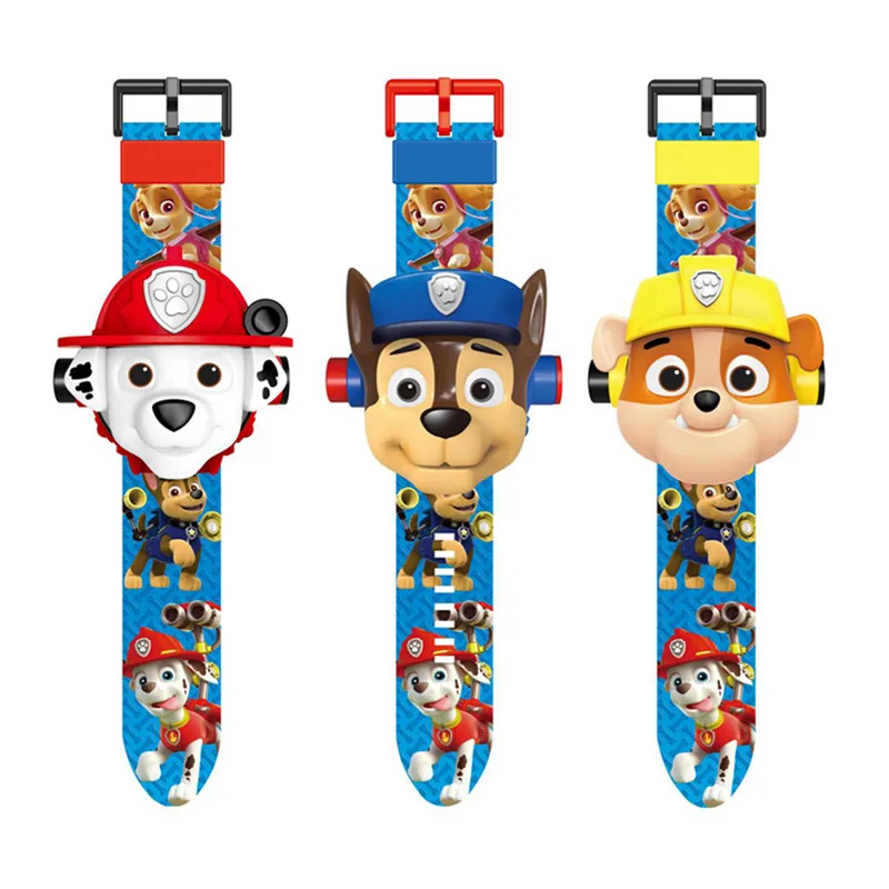 Paw patrol toys set Projection watch action figure paw patrol birthday anime figure patrol paw patrulla canina toy gift - Цвет: 3pcs