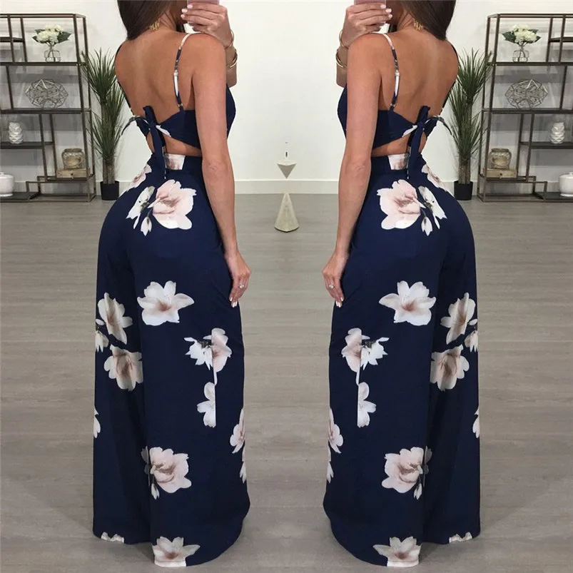 Jumpsuits for Women 2018 Overalls Ladies Clubwear Floral Playsuit Bodycon Party Jumpsuit Trousers Bodysuit R08 (2)