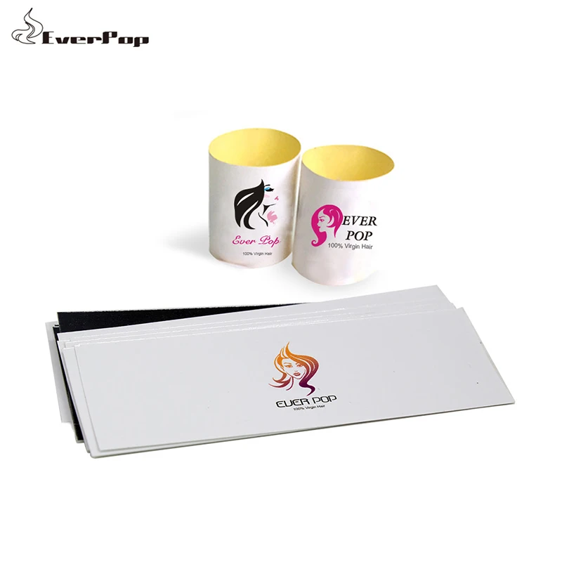 

Custom hair bundle wrap self-adhesive stickers, 100% virgin women hair extenstion packaging wrap paper stickers