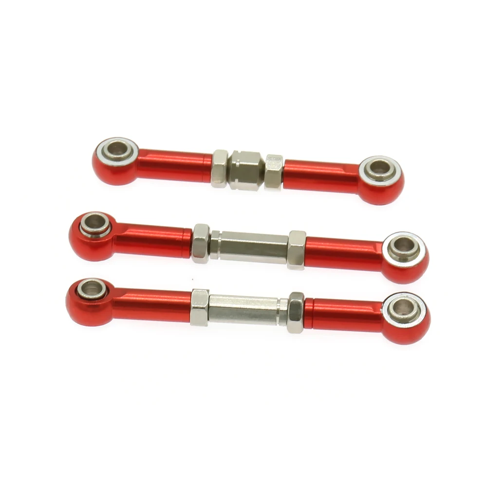 RCAWD 3PCS Front Steering Linkage Tie Rod For Rc Hobby Model Car 1/10