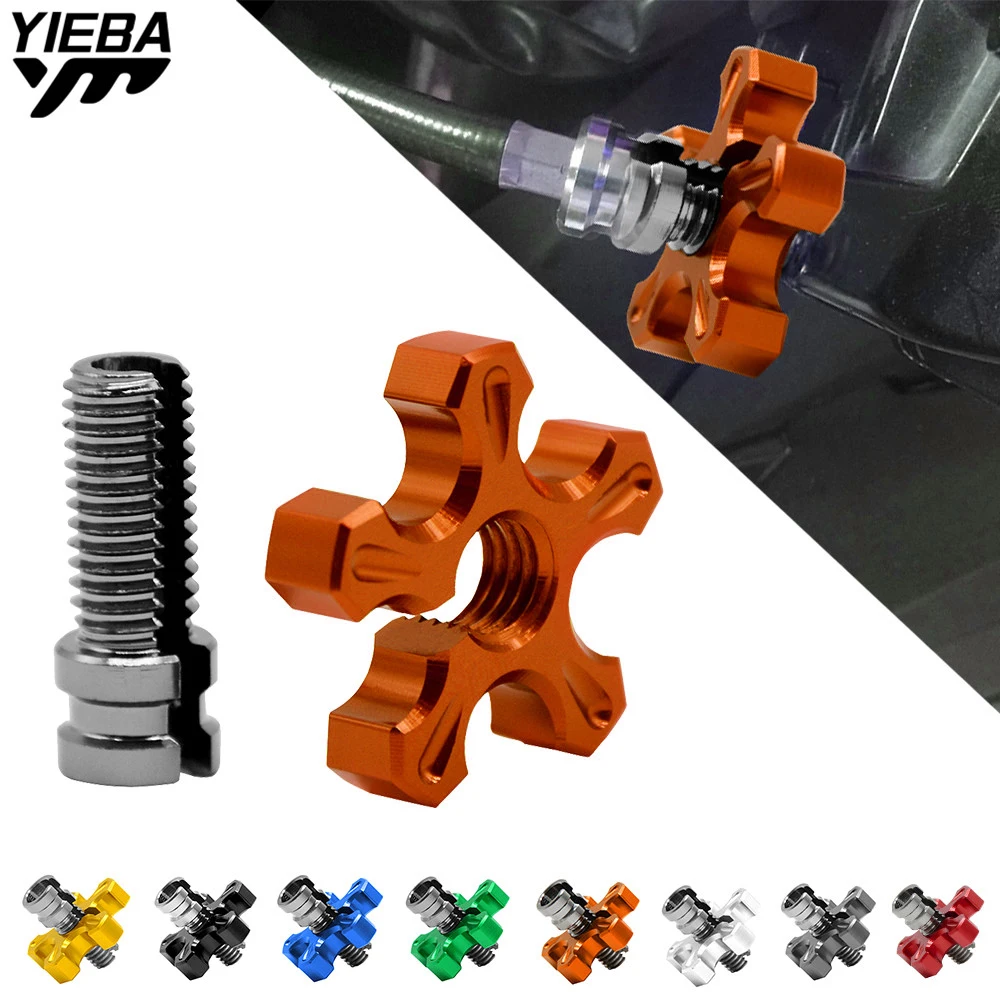 Motorcycle CNC Billet Clutch Cable Wire Adjuster Screw M8*1.25 for bmw s1000rr 650nk bn600 lx650 ktm duke125 200 390 Buell 1125R