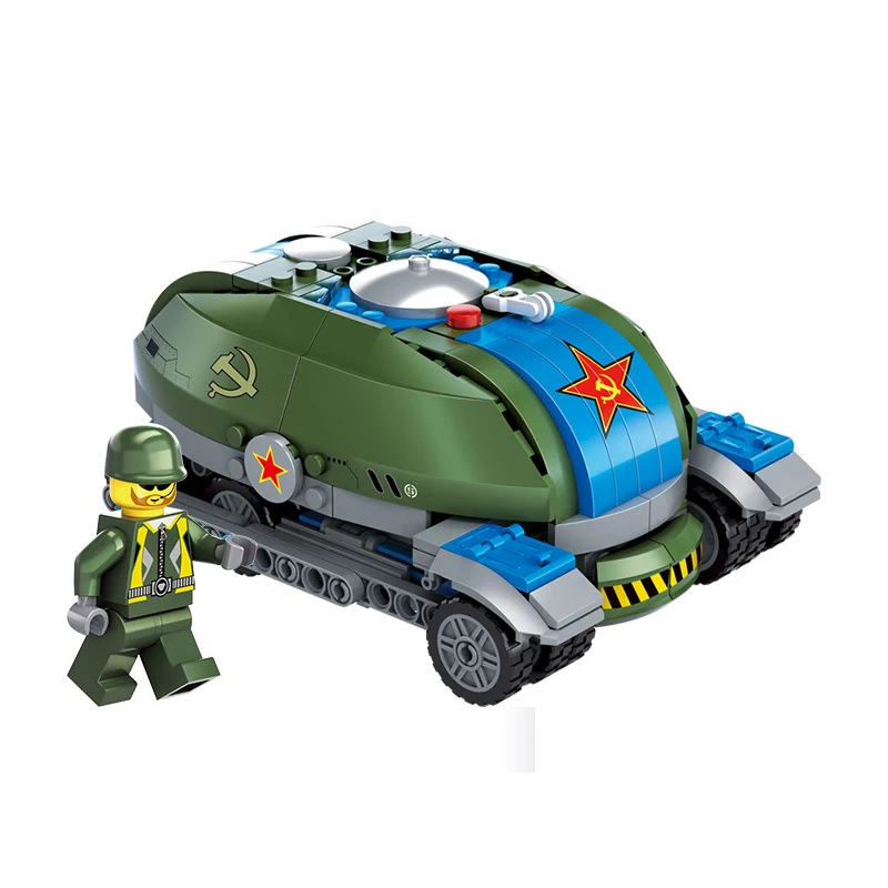 

KAZI 81014 Soviet Base Car SWAT Action Figure 367Pcs Bricks Educational Building Blocks Model Toys for Children Boy Gifts