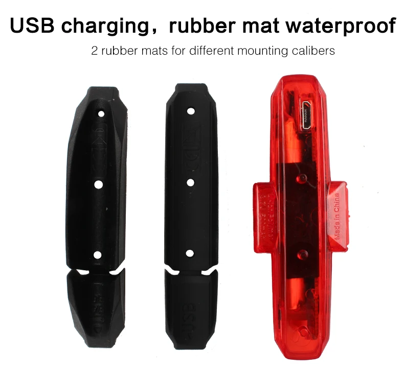 Best MEROCA Bike Bicycle Lamp100 LM Rechargeable LED USB COB Mountain Bike Tail Light Taillight MTB Safety Warning Bicycle Rear Light 4