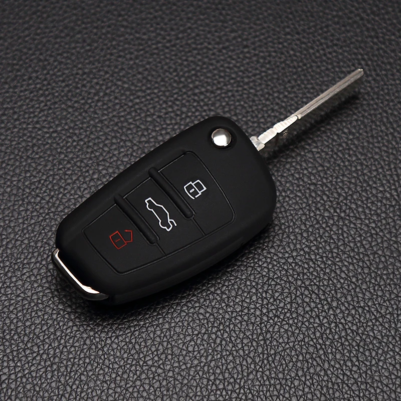 

For Audi A1 A2 A3 A4 A5 A6 A7 S7 S6 S8 S8 Q3 Q5 Q7 R8 TT Remote Flip Key Shell Sweet Color Silicone Key case Holder Fob 1 PCS
