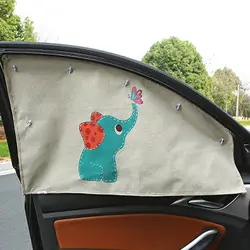 Универсальный автомобильный солнцезащитный козырек с мультяшным рисунком, летний Регулируемый солнцезащитный детский солнечный УФ-зонт