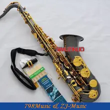 Профессиональный черный никелевый Золотой тенор саксофон с футляром Sax