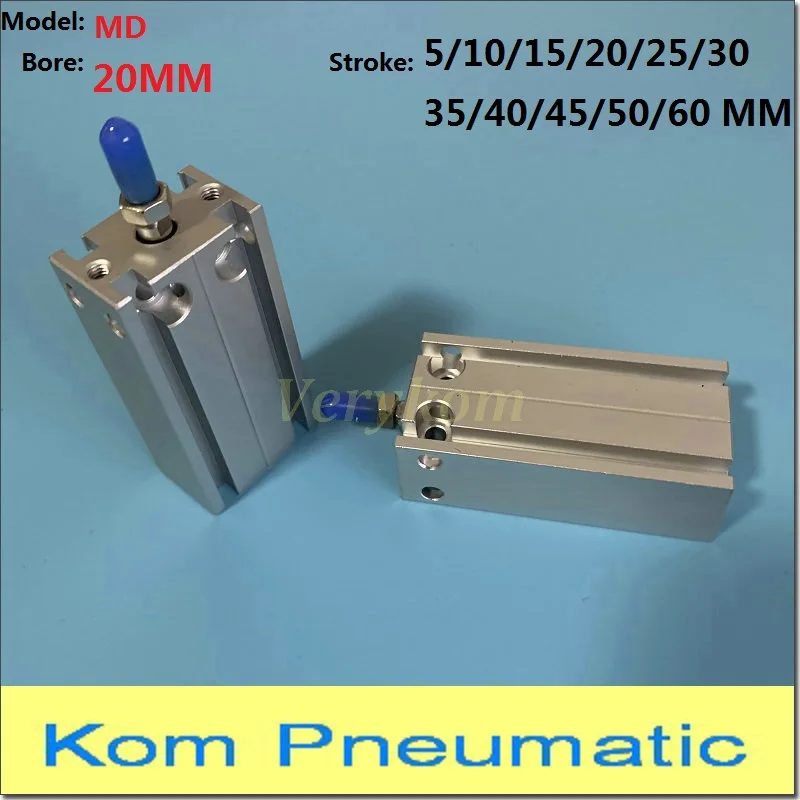 Пневматический монтаж воздушный цилиндр поршень 20 мм MD20* 5 S/10 S/15 S/20 S/25 S/30 S/40 S двойного действия MD20X45S MD20X50S MD20X60S Airtac
