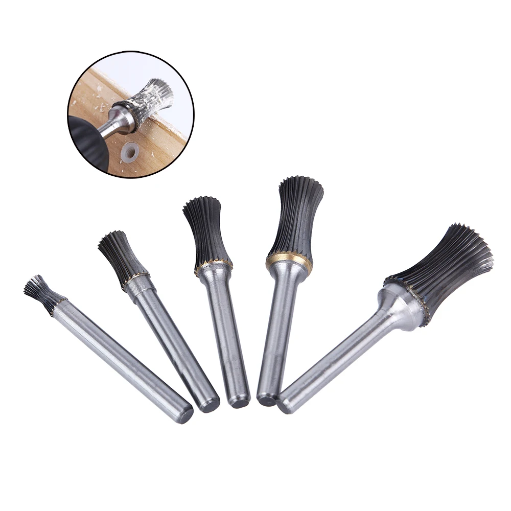 Hakkin 5PCS 6/8/10/12/16mm Carbide Rotary File Durable Hard Alloy