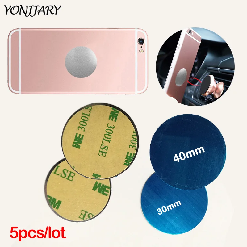

5pcs/lot 30x0.3mm 40x0.3mm Universal Metal Plate Disk Iron Sheet on Magnetic Car Phone Holder for iPhone Samsung Car Mount Stand