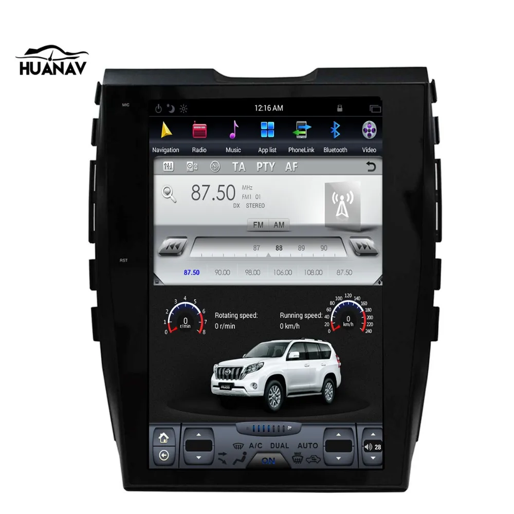 

12.1 inch Tesla Car radio GPS Navigation For FORD EDGE 2015-2018 one din Android 7 multimedia Player no DVD player stereo