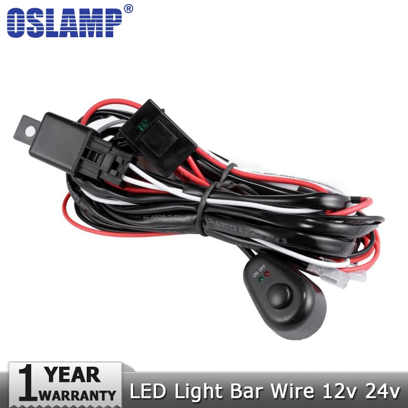 Oslamp Car Auto Led Work font b Lamp b font Driving Lights Wiring Loom Harness Offroad