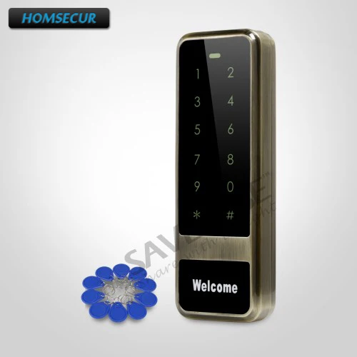 

HOMSECUR Waterproof Green Bronze 13.56Mhz IC Access Control With Metal Case+Backlight
