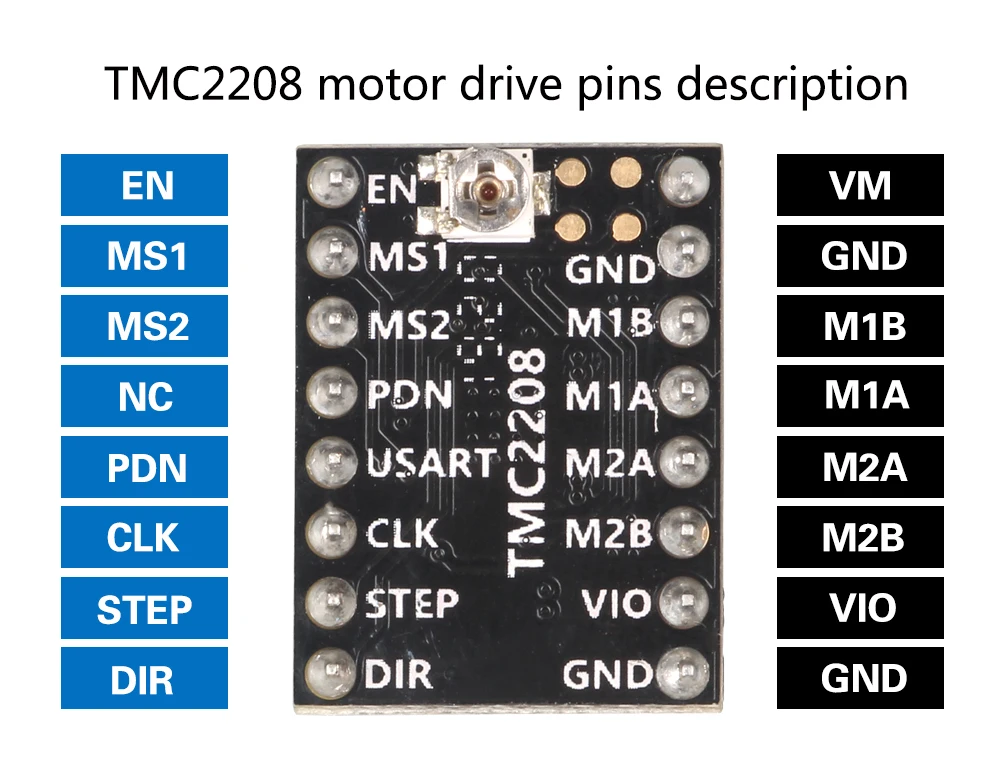 LERDGE TMC2208 шаговый двигатель драйвер 3d принтер части Stepstick супер тихий с новыми радиаторами ток 1.4A ультра-тихий V2.0