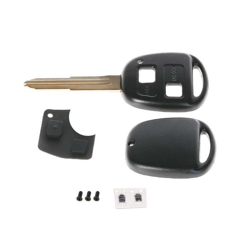 

2 Buttons Remote Key Fob Case Shell Cover Replacement Fit For Toyota Yaris