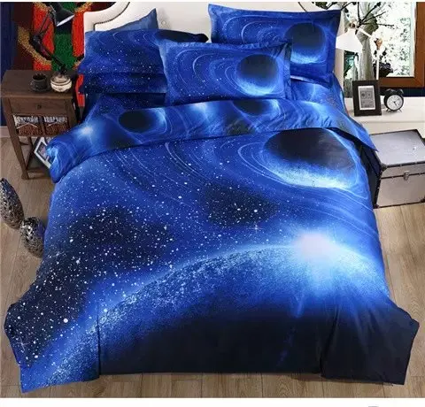 2/3 PCS Hipster Galaxy 3D Bedding Set Universe Outer Space Themed Galaxy Print Bedlinen Duvet cover & pillow case queen SIZE