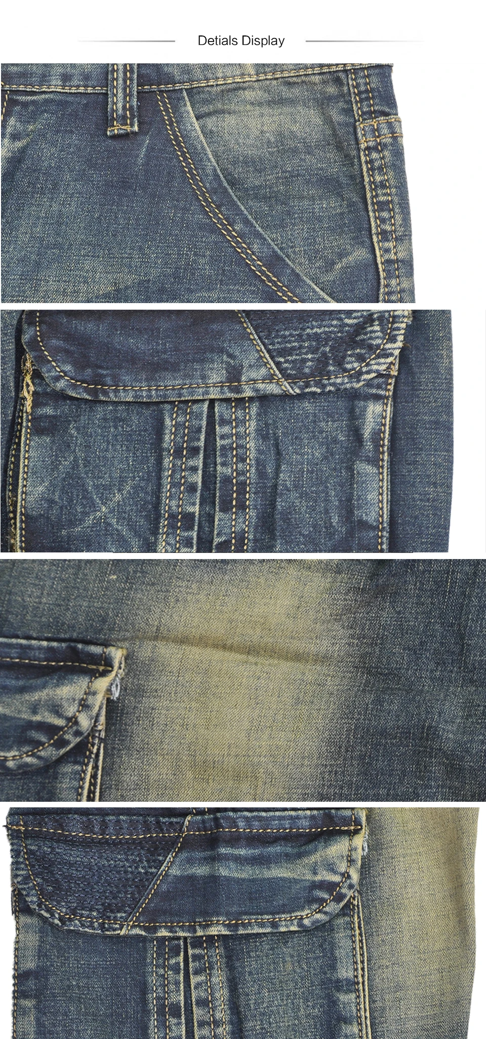 Новинка, мужские джинсы-карго, брюки, темные, вареные, четыре разных кармана, на молнии, узкие, тянущиеся джинсы, темно-синие, V7C1J007
