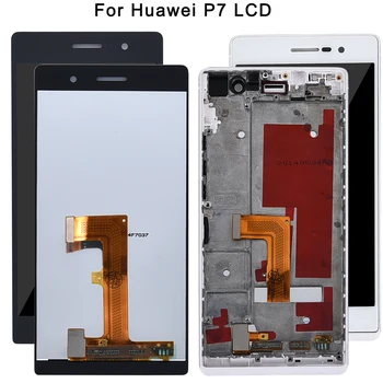 

For Huawei Ascend P7 Lcd Display Touch Screen With Frame Assembly 5 inch Lcd Digitizer For Huawei P7 Mobile Replacement Tested
