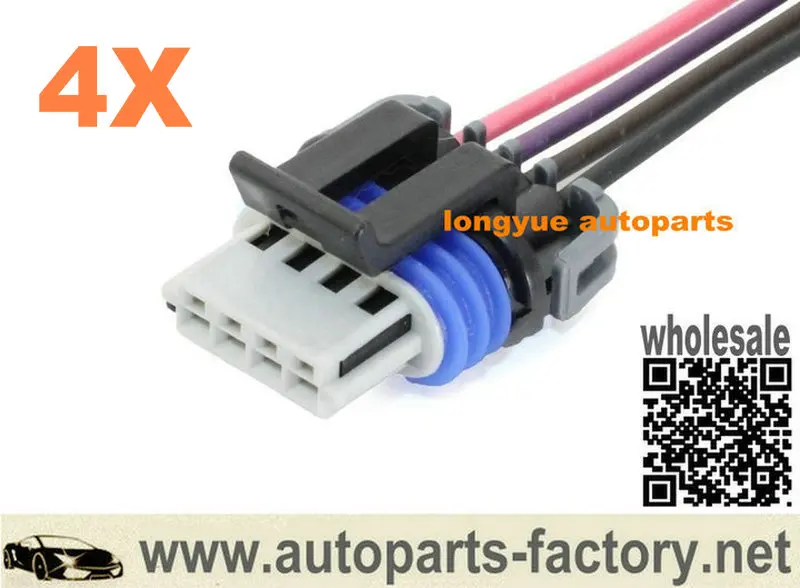 

longyue 4x Ignition Coil Connector Wiring Pigtail Idle Speed Sensor Fuel Pump plug LS2 LS7 D581 D585
