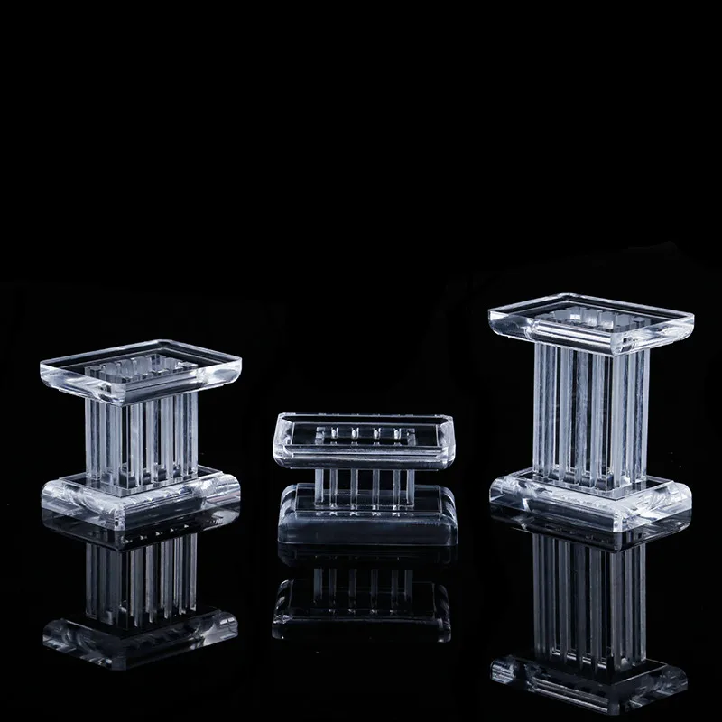 

3 pcs Acrylic Clear Jewelry Display Blocks, Earrings, Rings, Pendant Display Stand Roman column Jewelry Display Holder