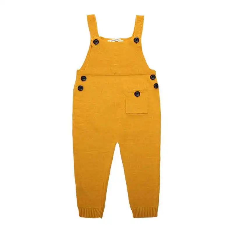 New Autumn Baby Girls Overalls Knit Cotton Boy Clothes Harem Pants Knit Kids Suspender Boy Girls Trousers 5 colors Jumpsuit  (6)