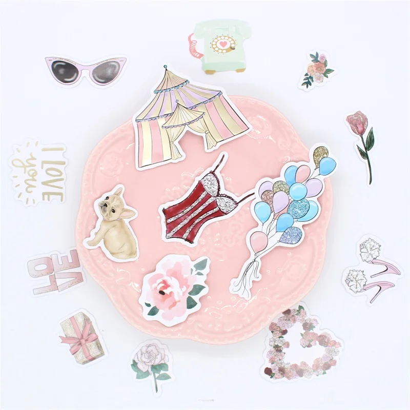 KSCRAFT Милая Cardstock Carnival Paper высеченные наклейки для скрапбукинга DIY/фотоальбома