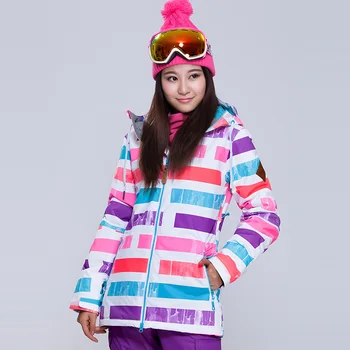 

GSOU SNOW High Quality Snowboard Jacket Outdoor Sport breathable Windproof Woman Snow Coat Waterproof Female Skiing Jacket