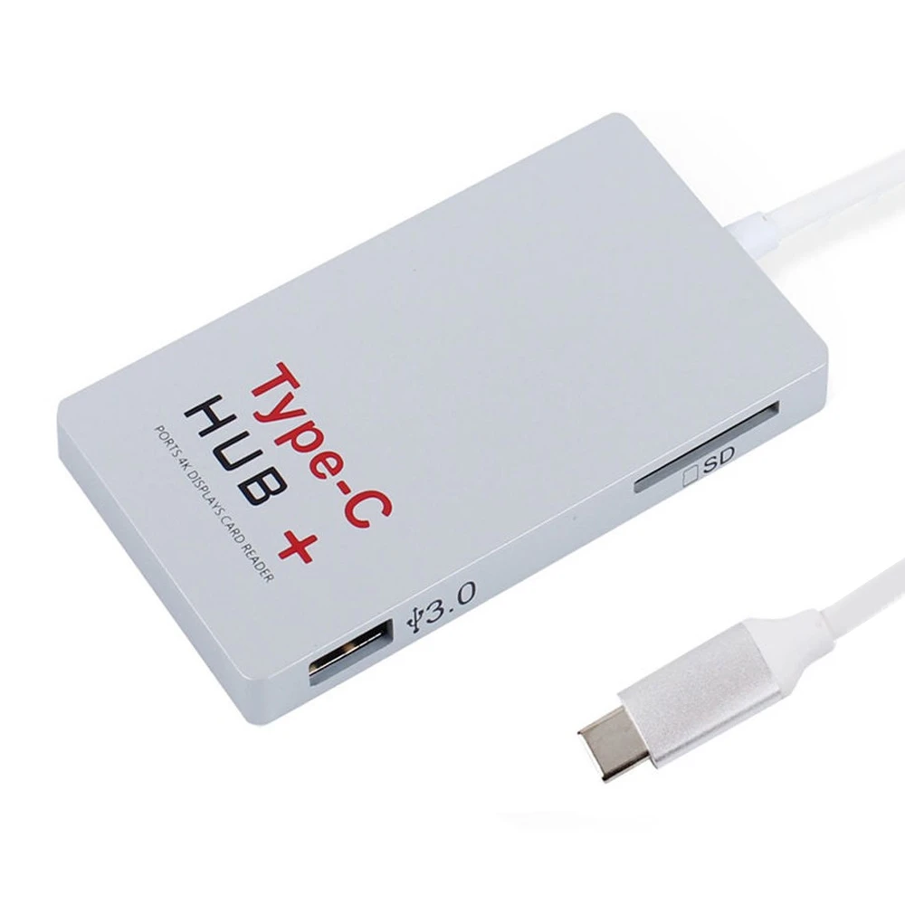 Cheap 10pcs/lot 6 Ports USB 3.1 Type c HUB SD Card Reader U-Disk SD Card Reader 4K HDMI Type C Charger for Macbook Pro 2