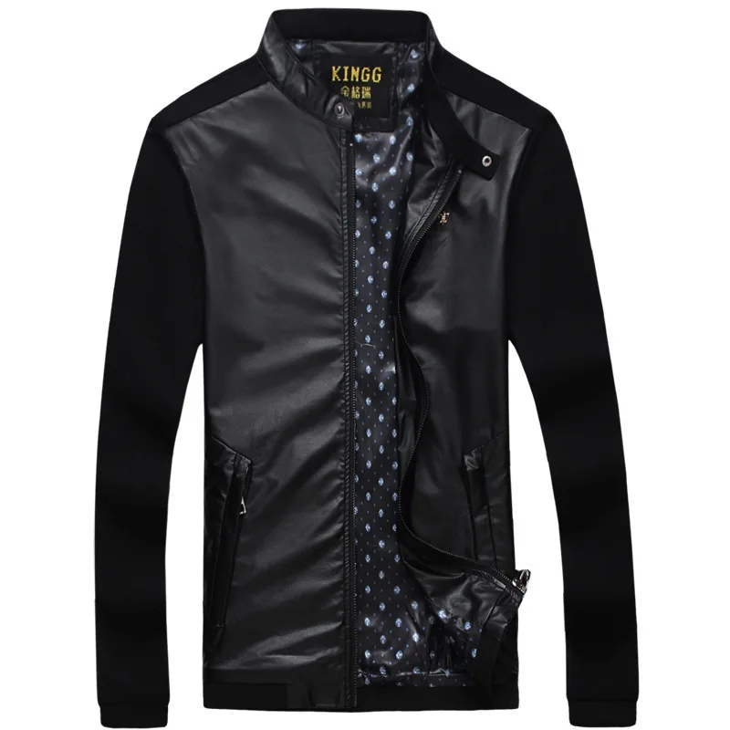 New Brand Men Jacket Fashion Slim Fit Patchwork Co...