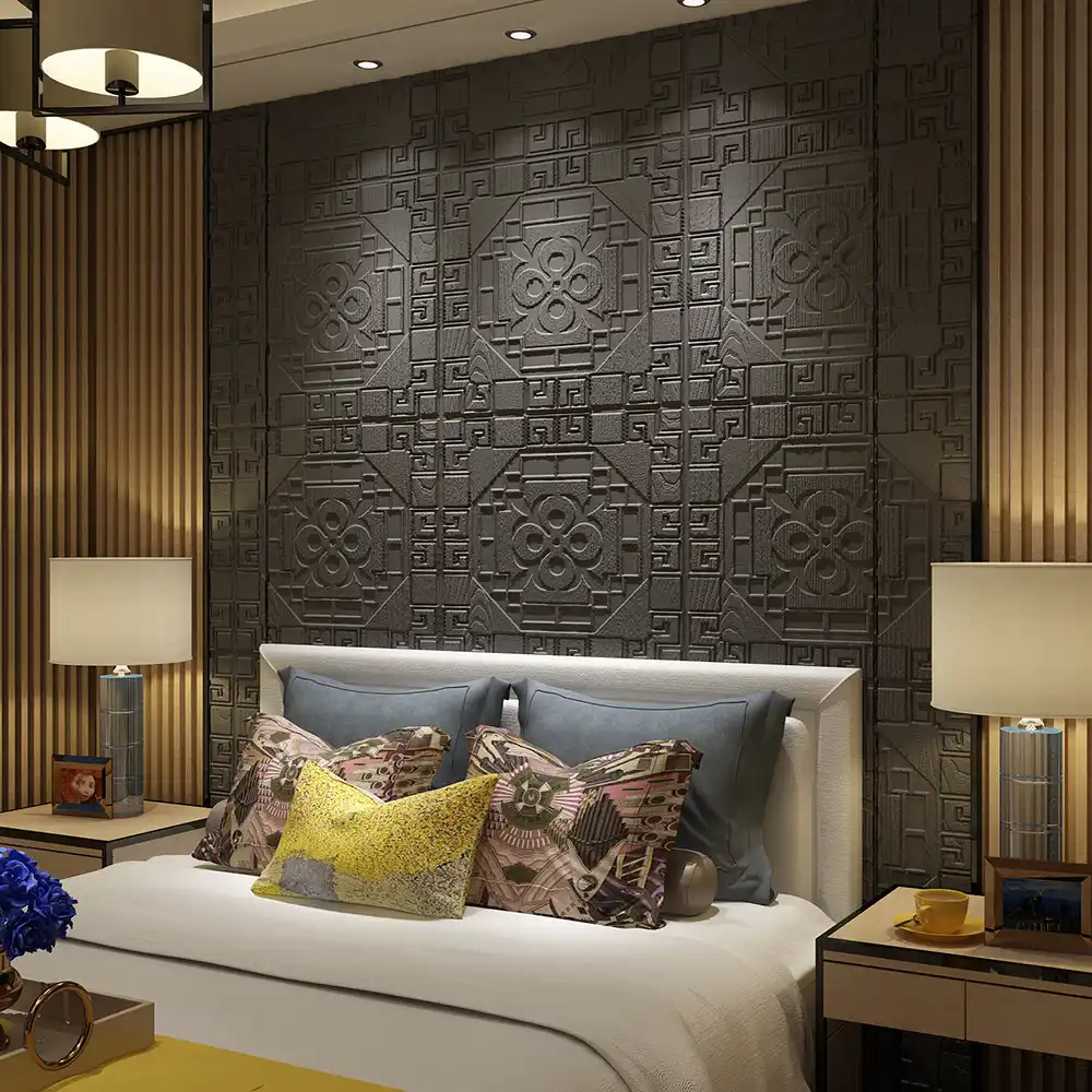 Home Deco Popular Modern Geometry 3d Brick Wall Sticker Self Adhesive Foam Wallpaper Panels Room Decal For Indoor House 45 Wall Stickers Aliexpress