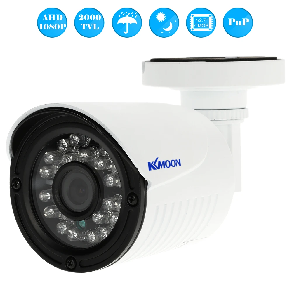 KKmoon®AHD камера 1080P 2000TVL мегапиксели CCTV камера видеонаблюдения наружная цилиндрическая камера IR-CUT фильтр ночного видения