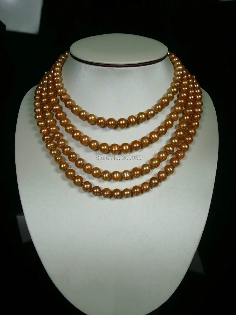 

huij 00999 Rare 8-9MM AA+ Strange Color Pearl Necklace 68"LONG