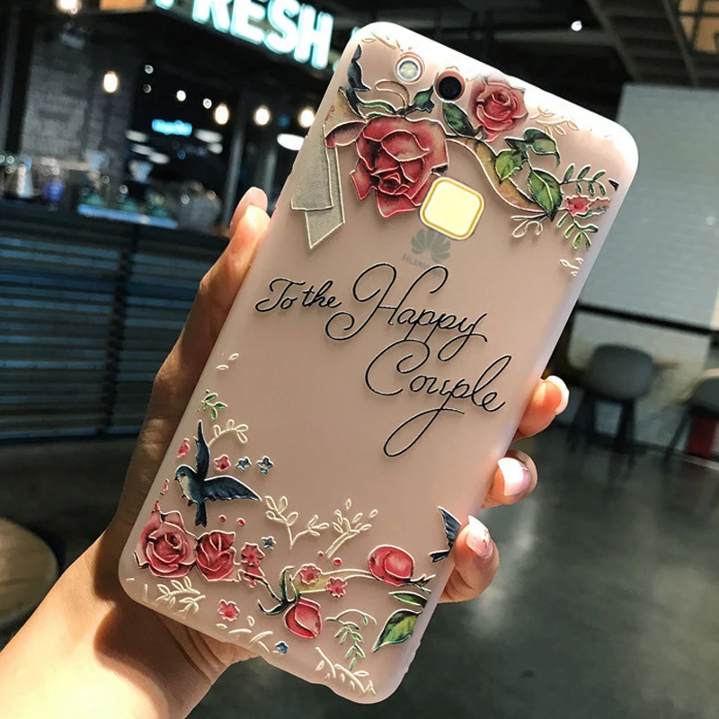 YueTuo матовый чехол для HuaWei p10 lite p10lite = nova 2017 силиконовый роскошный 3d цветок ТПУ