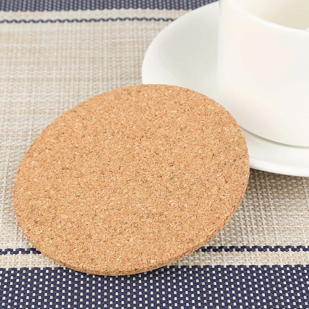 Dropship 1pcs Natural Cork Coaster Heat Resistant Non slip Cup Mat