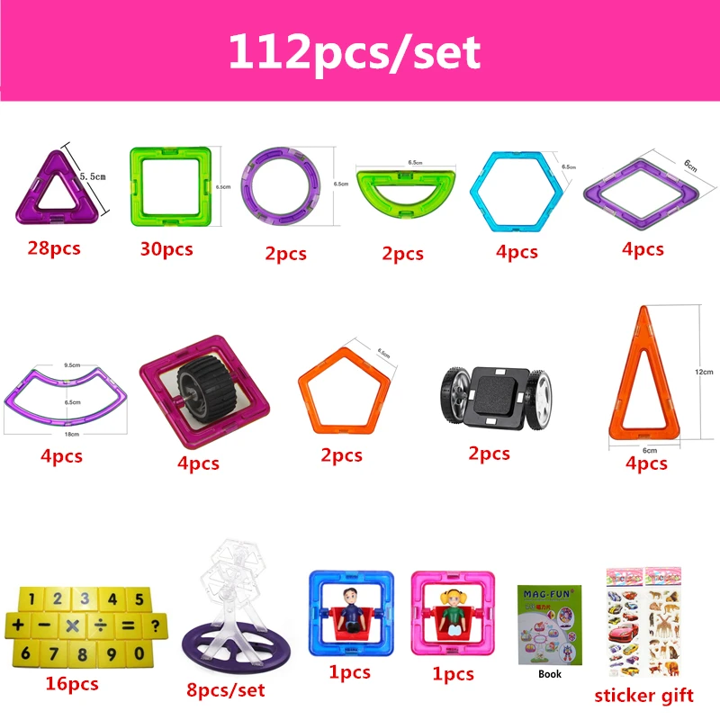 Дешево 90 182 шт. компл. большой Стандартный Размеры Магнитная модель строительные блоки, кирпич дизайнерские игрушки 16 различных наборов для детей ...