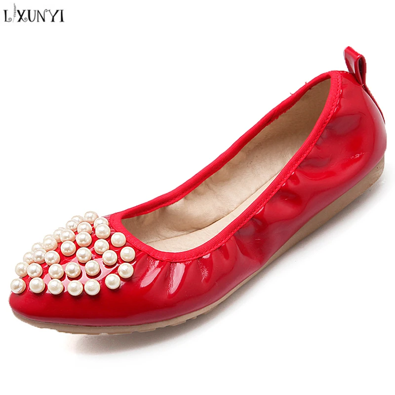 ballet flats with pearls