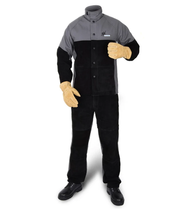 Arc Knight Split cow leather protective clothing welding clothing tooling breathable and comfortable welder jackets Arc Knight Split cow leather protective clothing welding clothing tooling breathable and comfortable welder jackets