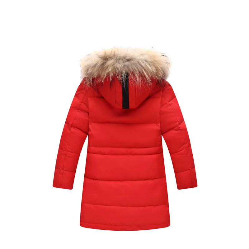 Зимняя пуховая куртка одежда для мальчиков Детская одежда для снега одежда детская на открытом воздухе пальто меховой Теплая верхняя одежда с капюшоном
