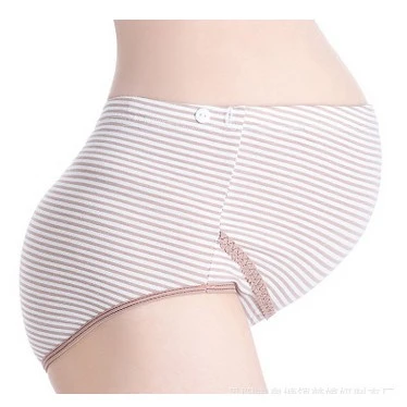 5 Pregnant Women Briefs Adjustable Underpants High Waist Maternity Cotton Underwear Stripe Pattern Pregnancy Briefs Cotton Pants
