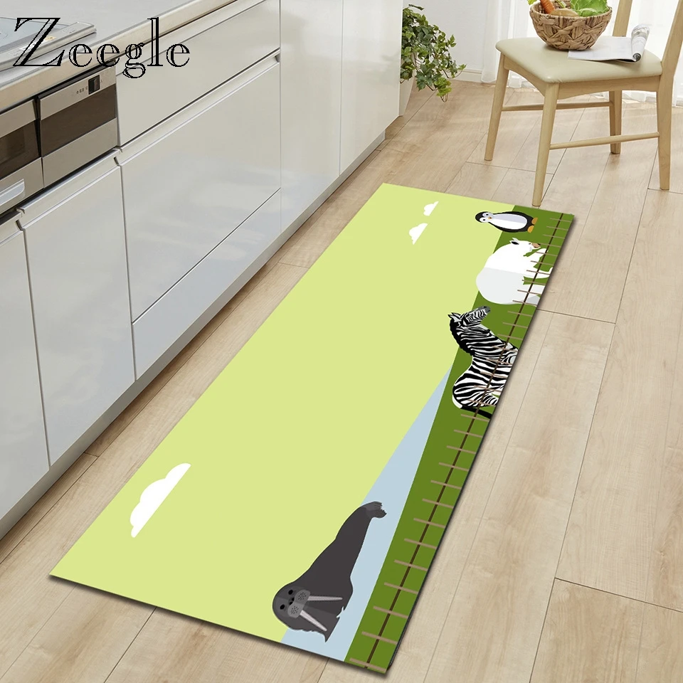 

Zeegle Cartoon Pattern Kitchen Carpets Doormats Welcome Floor Mats Carpet in the Hallway Floor Mat for Living Room Anti-Slip Rug