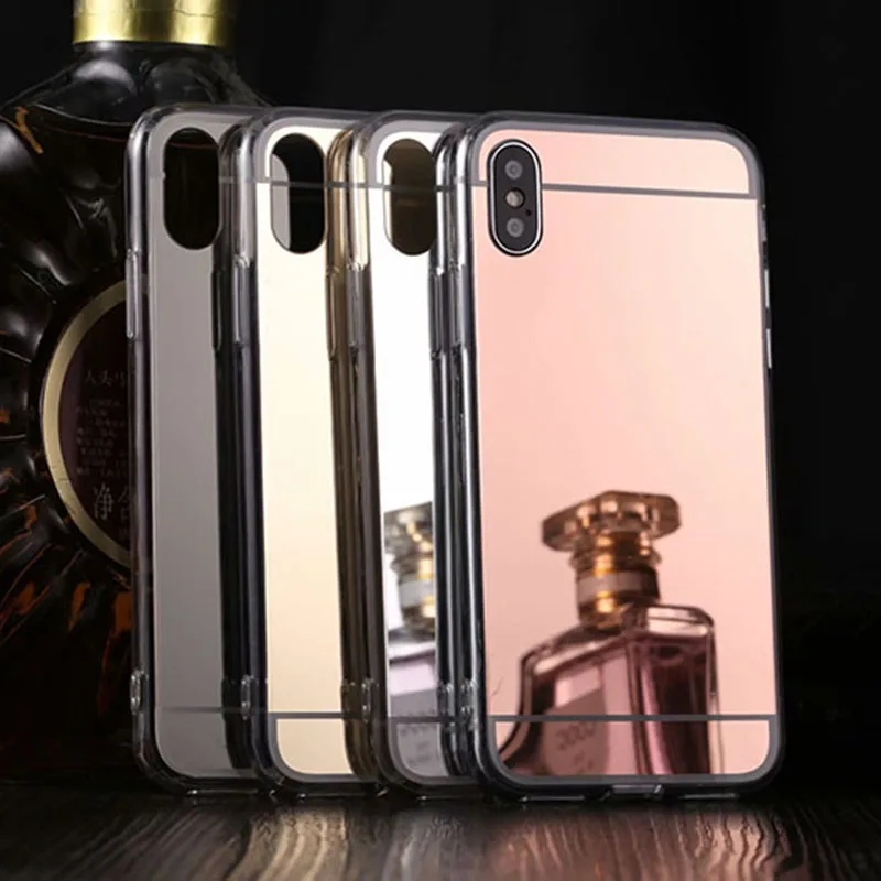 

Luxury Mirror Case Soft Silicone Cover For Xiaomi 5 5s 5X/A1 6x/A2 8 se F1 Mix 2 2s Max 2 Redmi Note 3 4 4X 5A 6 pro 5plus prime