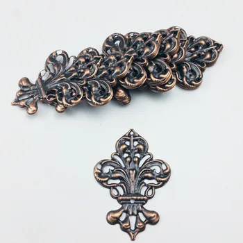

35x50mm 20pcs Wholesale Filigree crafts Hollow Embellishments Findings,Jewelry Accessories,Bronze Tone ornaments